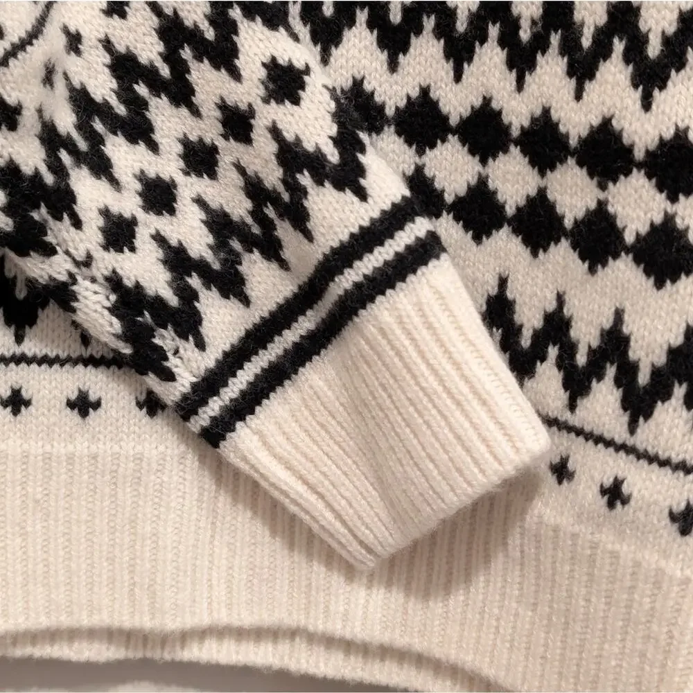 chinti & parker wool-cashmere pop fair isle sweater